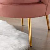 Dagonhil Pink Velvet Accent Chair - Chairs luxury furniture for sale - Thumbnail 4