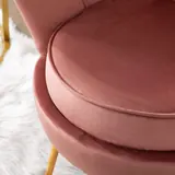 Dagonhil Pink Velvet Accent Chair - Chairs luxury furniture for sale - Thumbnail 5