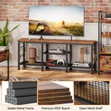 Furologee Rustic TV Stand with Storage - Entertainment Centers luxury furniture for sale - Thumbnail 3