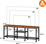 Furologee Rustic TV Stand with Storage - Entertainment Centers luxury furniture for sale - Thumbnail 4
