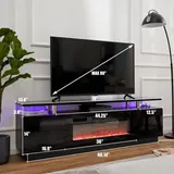 Amerlife Fireplace TV Stand with 36" Fireplace - Entertainment Centers luxury furniture for sale - Thumbnail 5