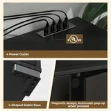 Rolanstar TV Stand with Power Outlet & LED Lights - Entertainment Centers luxury furniture for sale - Thumbnail 4