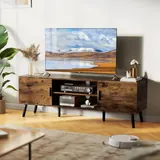 SUPERJARE Rustic-Style Entertainment Center - Entertainment Centers luxury furniture for sale - Thumbnail 2
