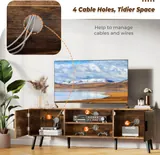 SUPERJARE Rustic-Style Entertainment Center - Entertainment Centers luxury furniture for sale - Thumbnail 3