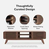 Mopio Ensley 59” Mid Century Modern Walnut TV Stand - Entertainment Centers luxury furniture for sale - Thumbnail 3