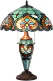 Bieye Baroque Tiffany Style Stained Glass Table Lamp - Lamps luxury furniture for sale - Thumbnail 1