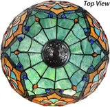 Bieye Baroque Tiffany Style Stained Glass Table Lamp - Lamps luxury furniture for sale - Thumbnail 2