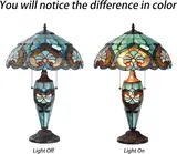 Bieye Baroque Tiffany Style Stained Glass Table Lamp - Lamps luxury furniture for sale - Thumbnail 3