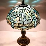 Werfactory Tiffany Style Stained Glass Dragonfly Lamp - Lamps luxury furniture for sale - Thumbnail 3