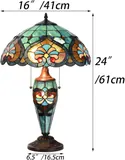 Bieye Baroque Tiffany Style Stained Glass Table Lamp - Lamps luxury furniture for sale - Thumbnail 5