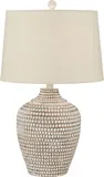 Alese Neutral Earth Finish Textured Dot Jug Table Lamp - Lamps luxury furniture for sale - Thumbnail 1