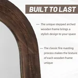 ZHUNFA Arched Solid Wood Full-Length Mirror - Home Decor luxury furniture for sale - Thumbnail 5