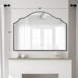 Besdomus Modern Scalloped Wall Mirror - Home Decor luxury furniture for sale - Thumbnail 5