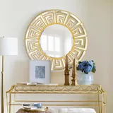 Autdot Gold Sunburst Round Wall Mirror - Home Decor luxury furniture for sale - Thumbnail 2