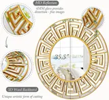 Autdot Gold Sunburst Round Wall Mirror - Home Decor luxury furniture for sale - Thumbnail 5