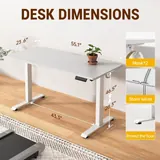 Veken 55-Inch Modern Electric Standing Desk - Office luxury furniture for sale - Thumbnail 5