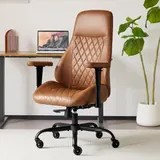 YFO High-Back Ergonomic Leather Office Chair - Office luxury furniture for sale - Thumbnail 1