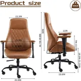 YFO High-Back Ergonomic Leather Office Chair - Office luxury furniture for sale - Thumbnail 4