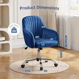 Warmiehomy Velvet Seashell Desk Chair - Office luxury furniture for sale - Thumbnail 5