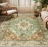 RELEANY Floral Bohemian Area Rug 5'x7' - Home Decor luxury furniture for sale - Thumbnail 1