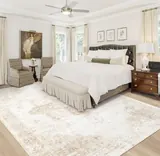 VECARF Beige Medallion Area Rug 8' x 10' - Home Decor luxury furniture for sale - Thumbnail 2