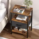 SUPERJARE Nightstand with Charging Station - Tables luxury furniture for sale - Thumbnail 2
