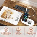 SUPERJARE Nightstand with Charging Station - Tables luxury furniture for sale - Thumbnail 4