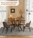 MECHYIN Round Farmhouse Dining Table - Tables luxury furniture for sale - Thumbnail 3