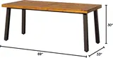 Devoko Acacia Solid Wood 6-Person Dining Table - Tables luxury furniture for sale - Thumbnail 5