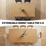 HNY Store Farmhouse Extendable Wooden Dining Table - Tables luxury furniture for sale - Thumbnail 2