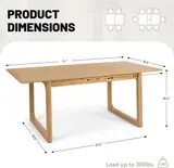 HNY Store Farmhouse Extendable Wooden Dining Table - Tables luxury furniture for sale - Thumbnail 5