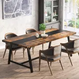 Tribesigns Industrial Wooden Dining Table - Tables luxury furniture for sale - Thumbnail 2