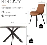 Zerifevni Dining Table Set Mid Century Modern with 4 Chairs - Tables luxury furniture for sale - Thumbnail 5