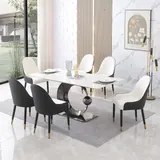 Legendstone 7 Piece Sintered Stone Dining Room Set - Tables luxury furniture for sale - Thumbnail 1