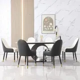 Legendstone 7 Piece Sintered Stone Dining Room Set - Tables luxury furniture for sale - Thumbnail 2