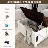 Jimeimen Farmhouse Lift Top Coffee Table with Storage - Tables luxury furniture for sale - Thumbnail 4