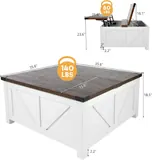 Jimeimen Farmhouse Lift Top Coffee Table with Storage - Tables luxury furniture for sale - Thumbnail 5