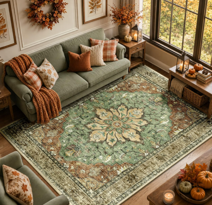 RELEANY Floral Bohemian Area Rug 5'x7' - Home Decor luxury furniture for sale - Image 2