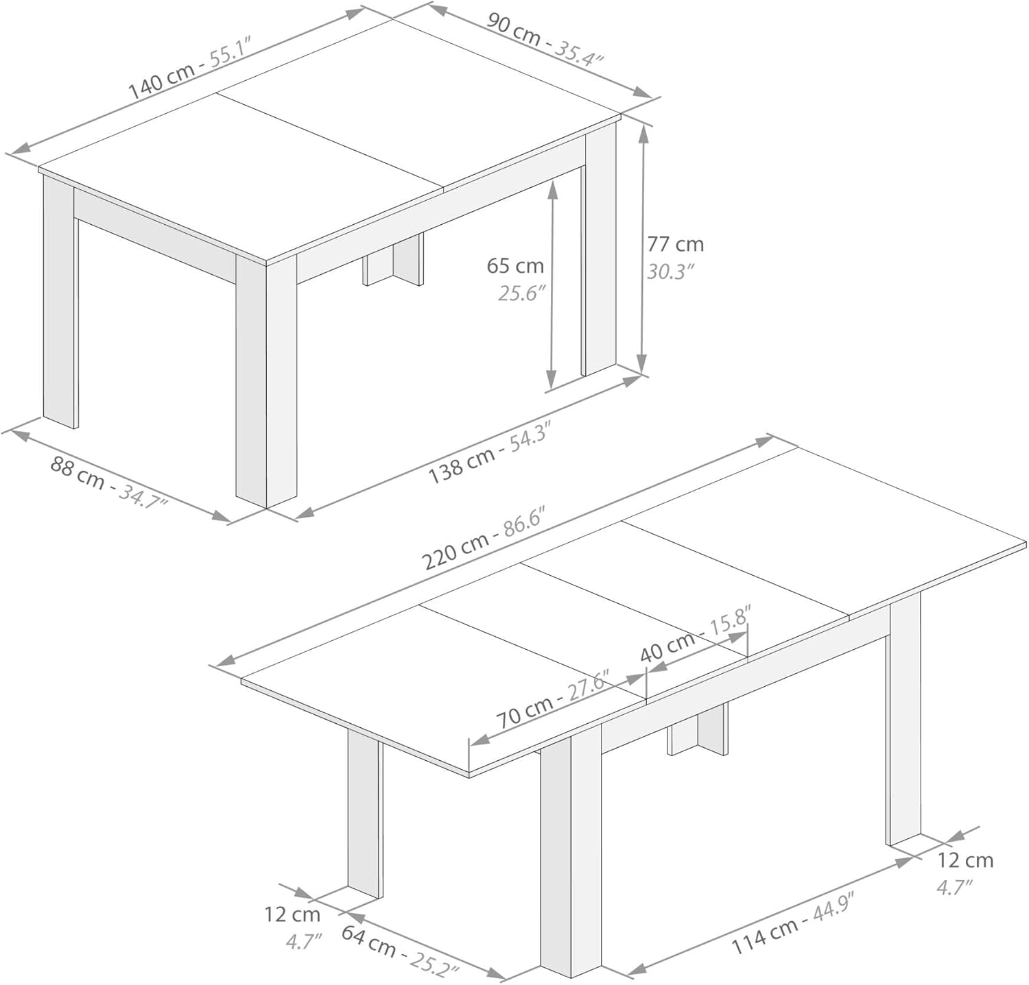 Mobili Fiver Extendable Dining Table - Tables luxury furniture for sale - Image 5