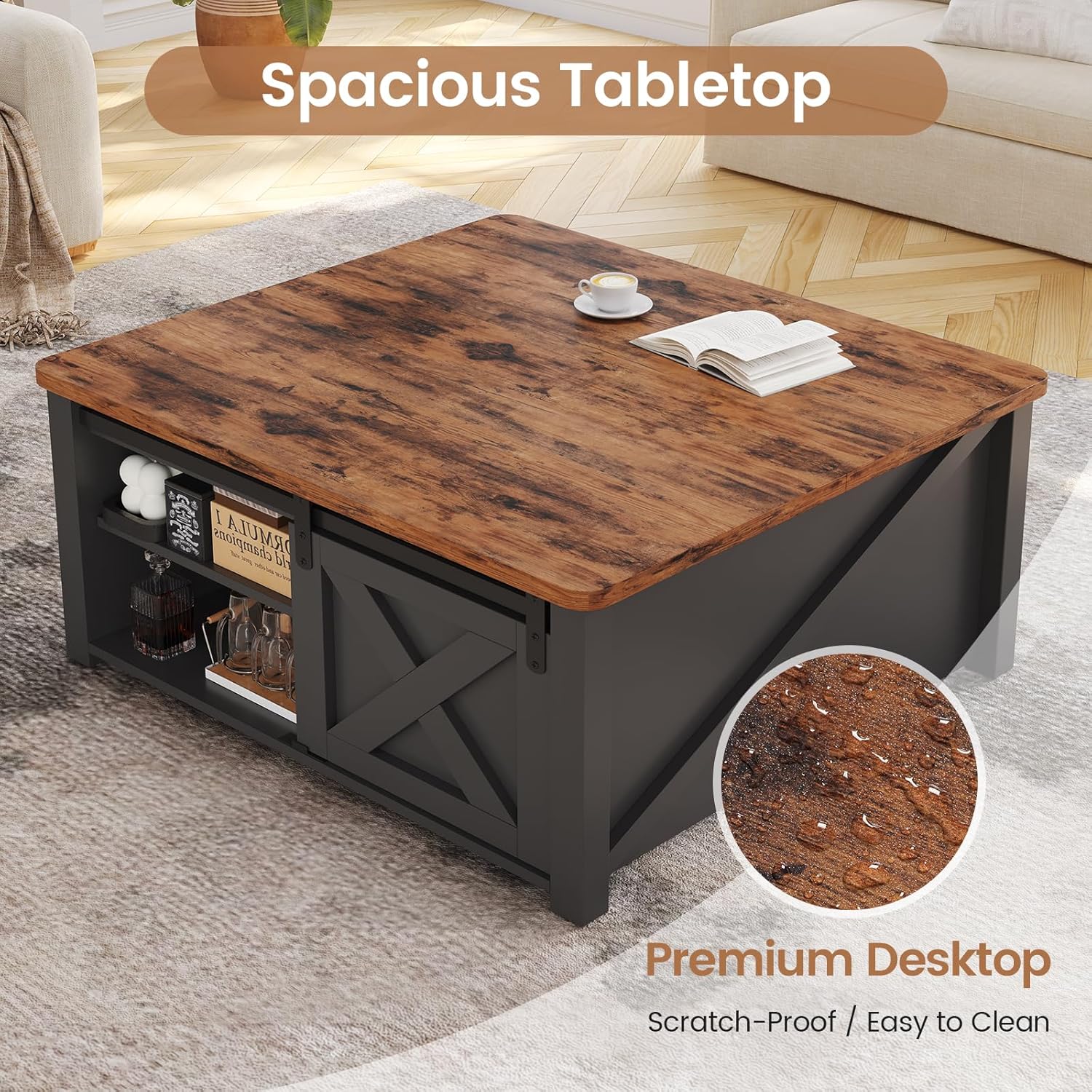 SEDETA Lift Top Coffee Table - Tables luxury furniture for sale - Image 2