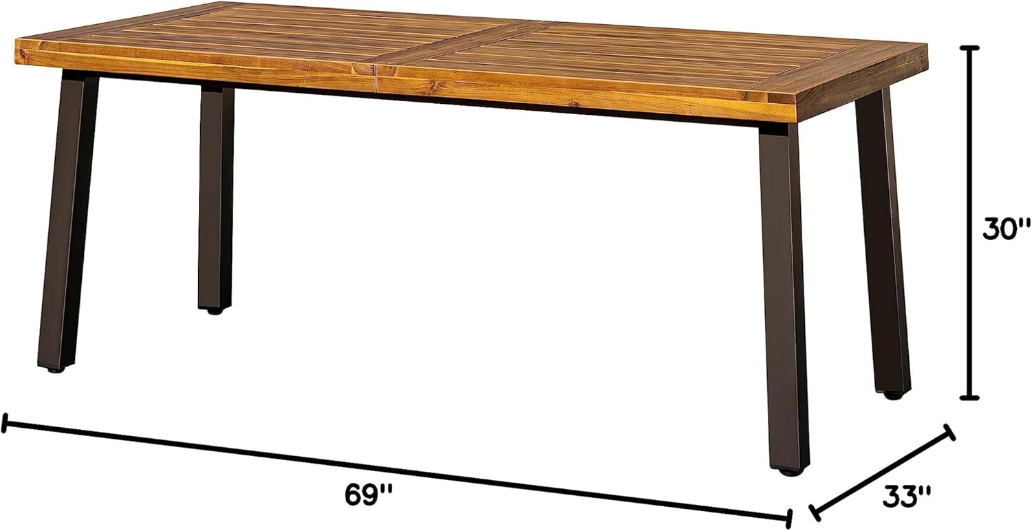 Devoko Acacia Solid Wood 6-Person Dining Table - Tables luxury furniture for sale - Image 5