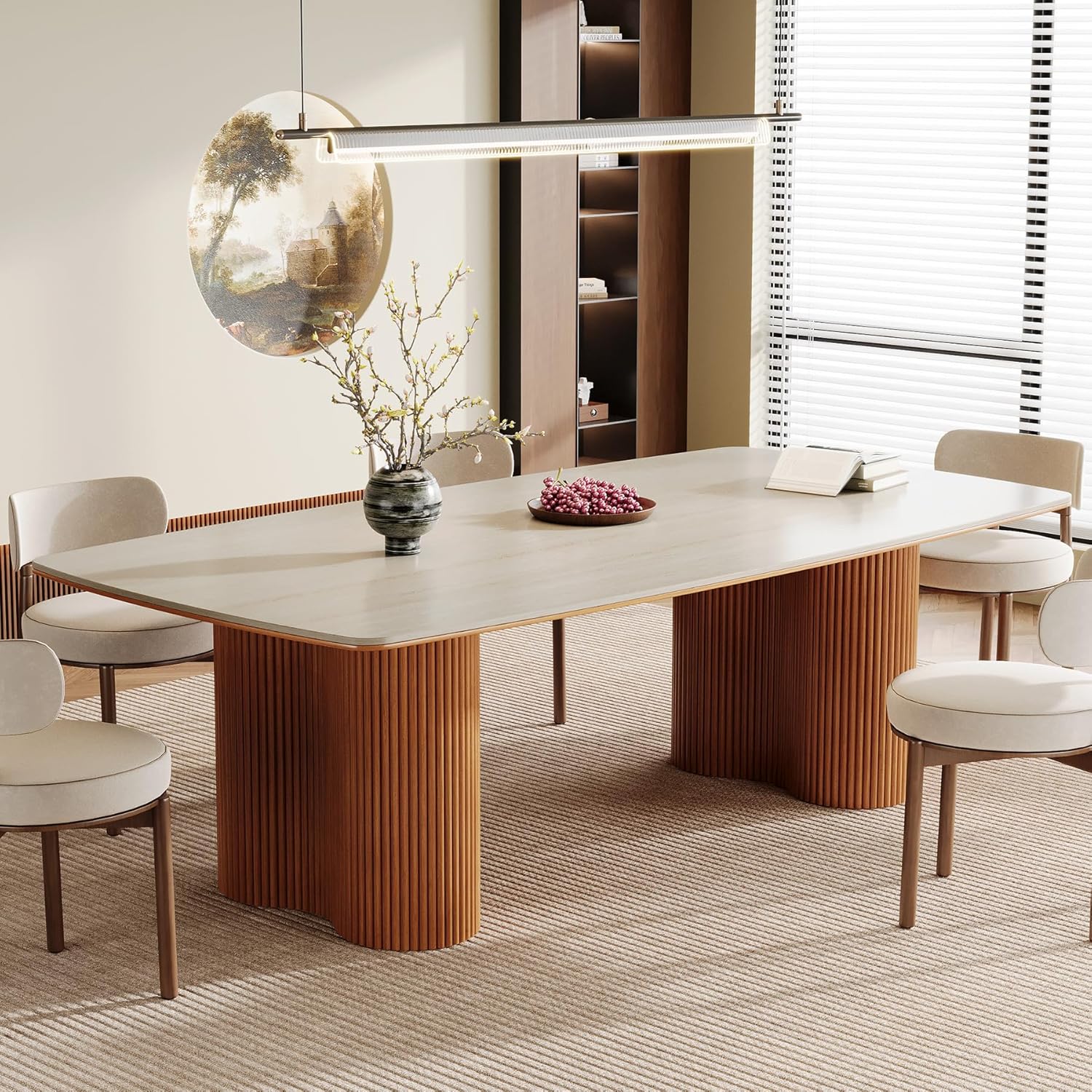 Tribesigns Layered Sintered Stone Dining Table