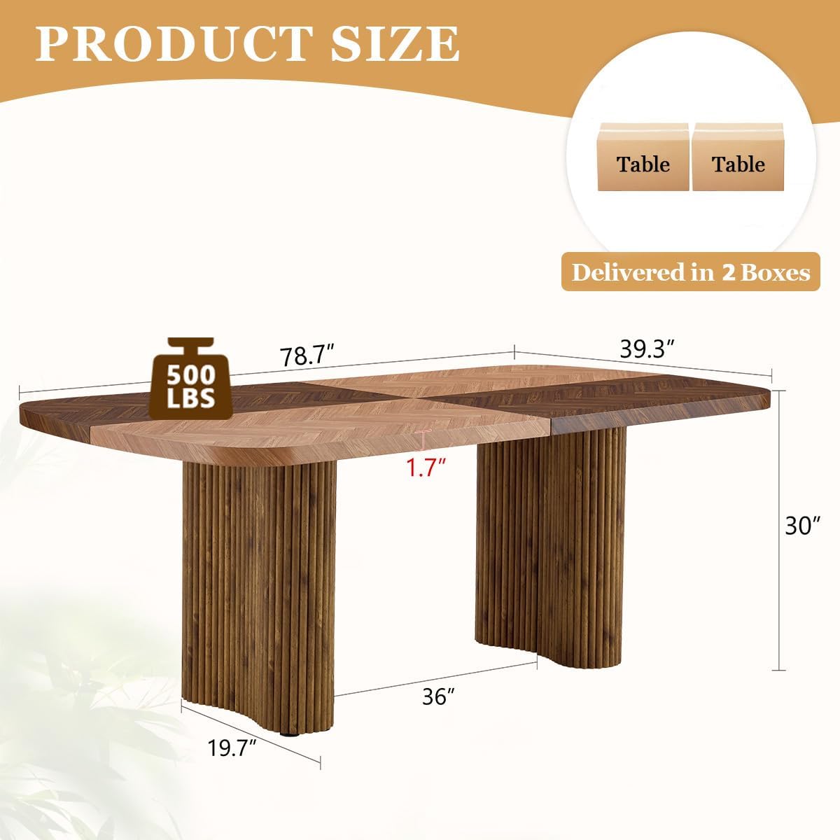 Rejeke Extra-Long Farmhouse Dining Table - Tables luxury furniture for sale - Image 5